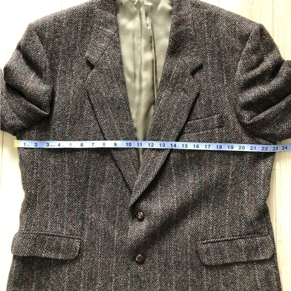 Vintage Harris Tweed Blazer Jacket Hand Woven in Scotland - Picture 8 of 13